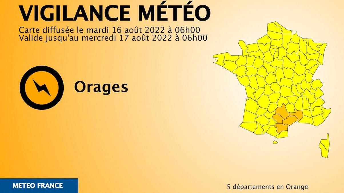 Alerte Météo France ce 16 août !