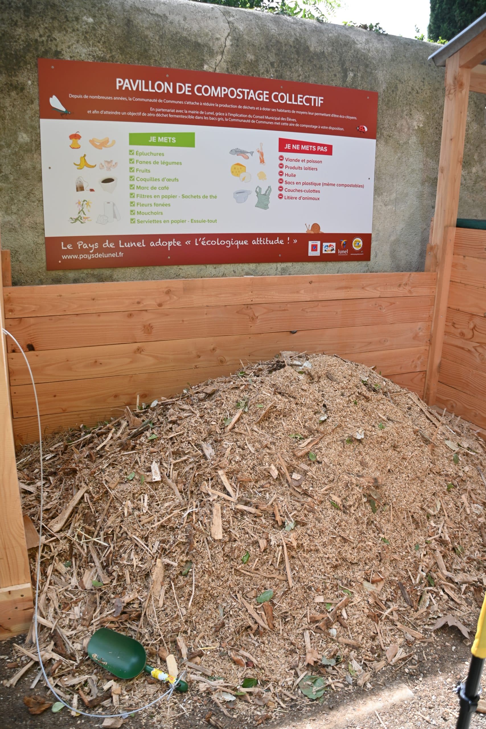 Le 1° Pavillon de compostage en centre-ville au parc Jean Hugo à Lunel