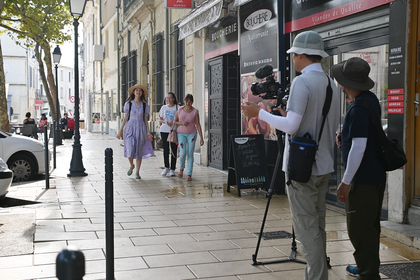 La TV Coréenne en tournage à Lunel