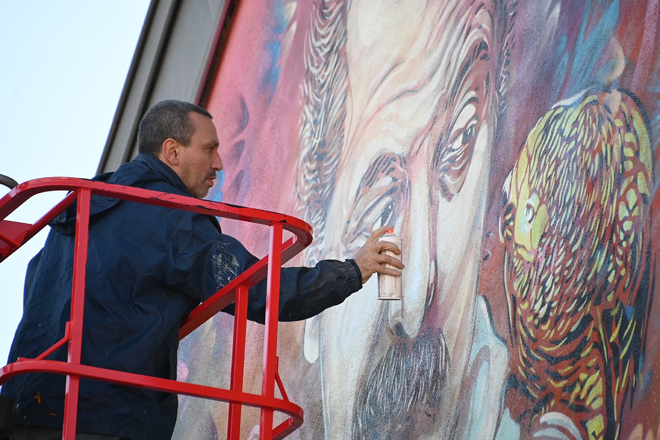 Une fresque de l’artiste C215 à Lunel