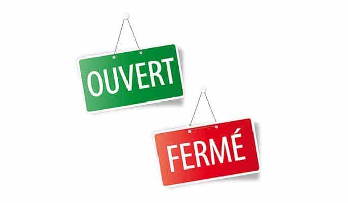 Fermeture des services pendant les fêtes de fin d’année
