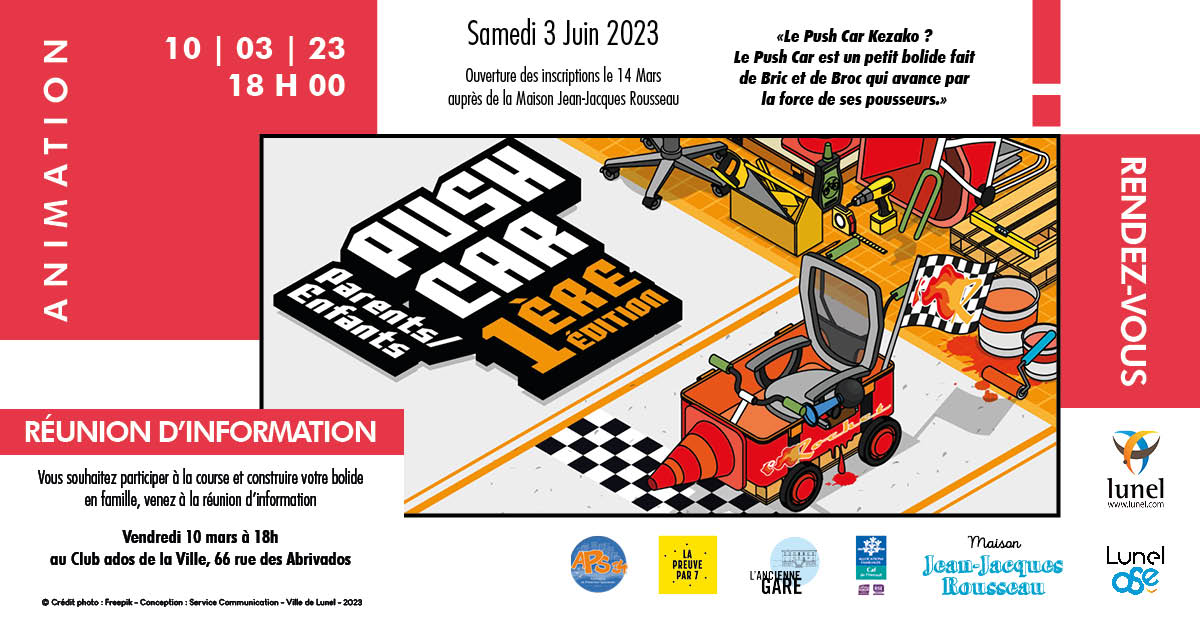 La Ville de Lunel organise sa première course de push cars