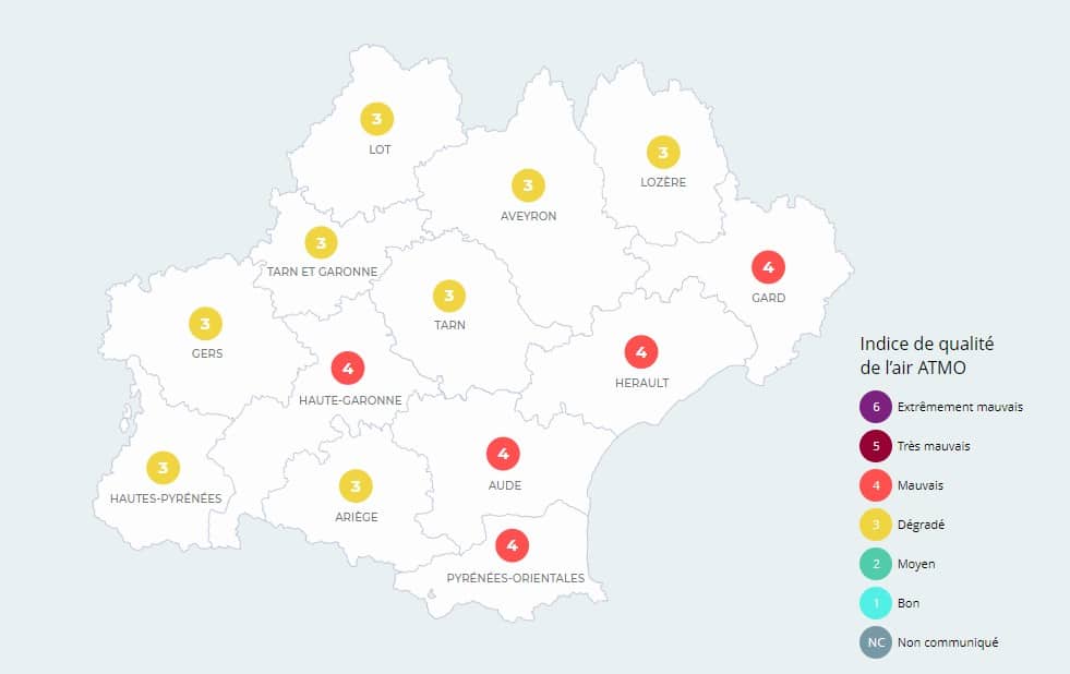 Episode de pollution aux particules fines prévu sur le département de l’Hérault
