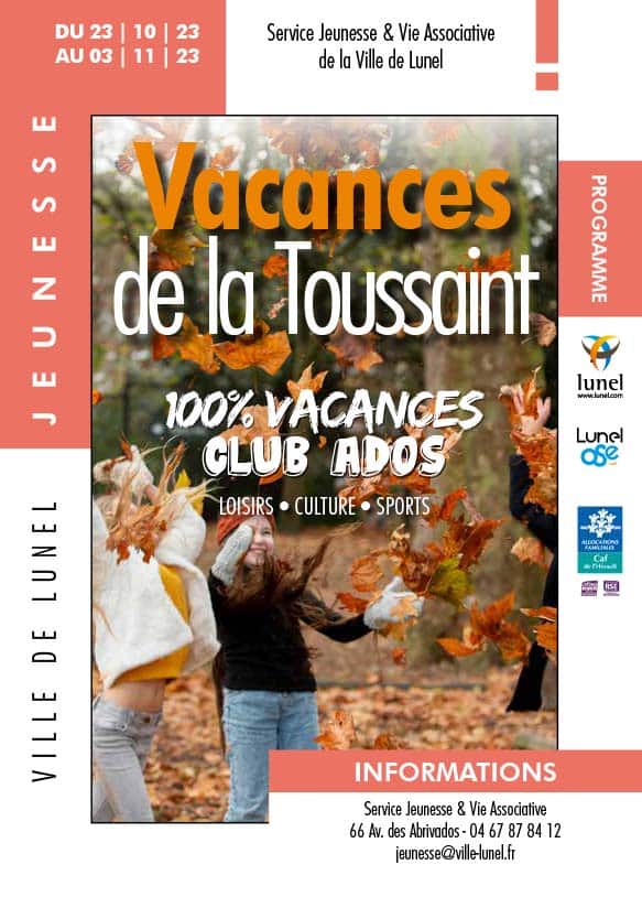 Le programme des vacances de Toussaint