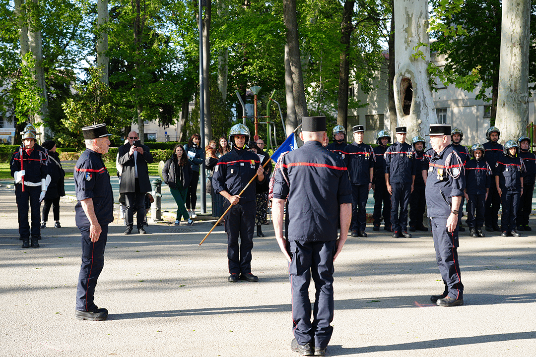 Le commandant Fabrice Bourgade à la tête du Centre de Secours de Lunel